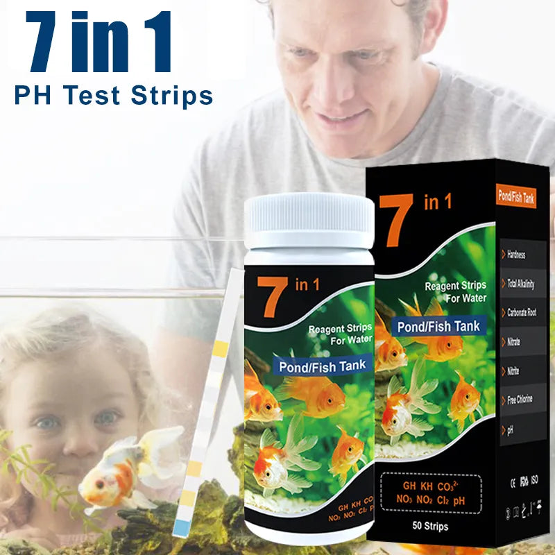 Water pH Aquatest Kit: Paper Strips: pH, Nitrite, Alkalinity, Chlorine and Carbonate 