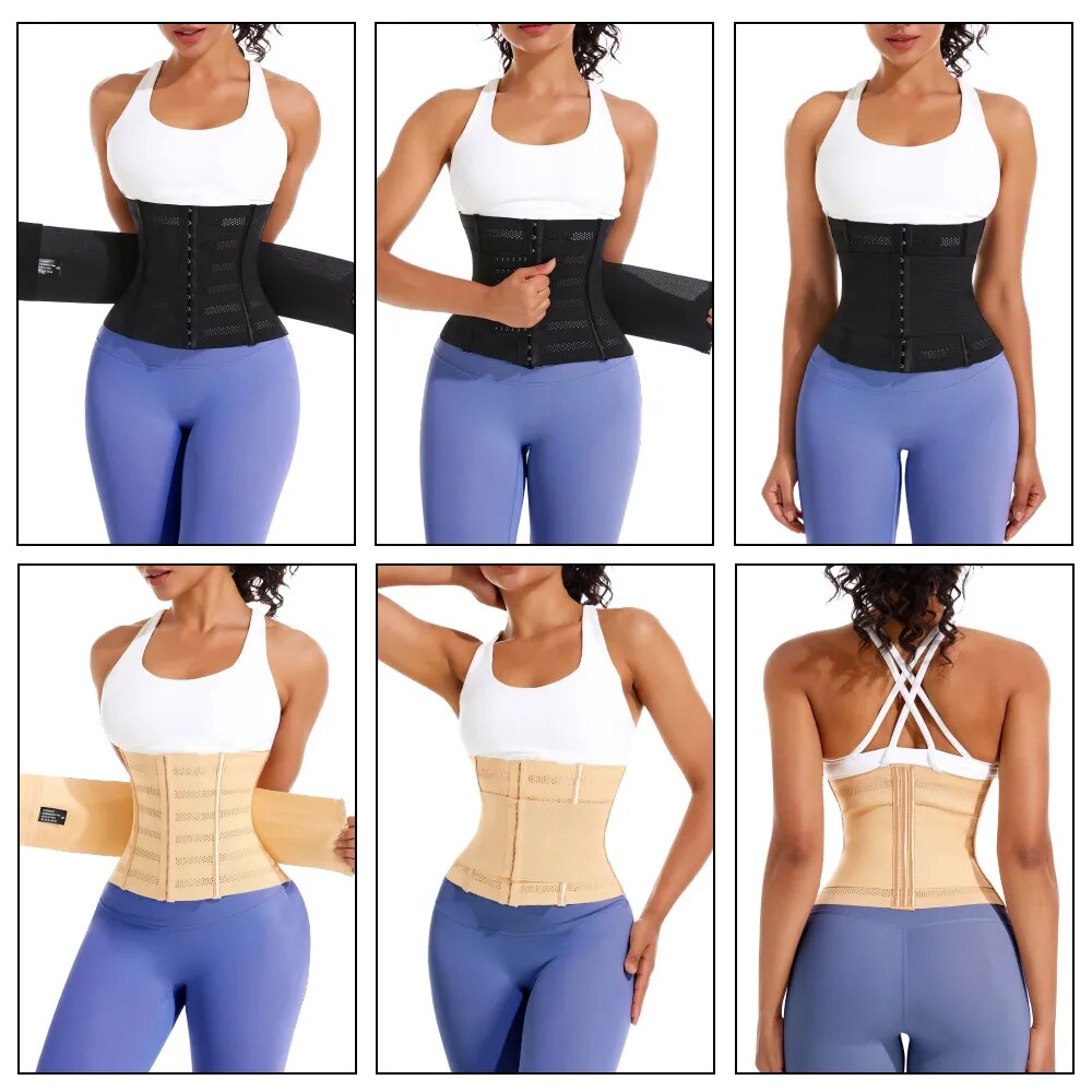 HEALTH SELF-ESTEEM Slimming Belt - Double Band Fitness Waist Trainer 