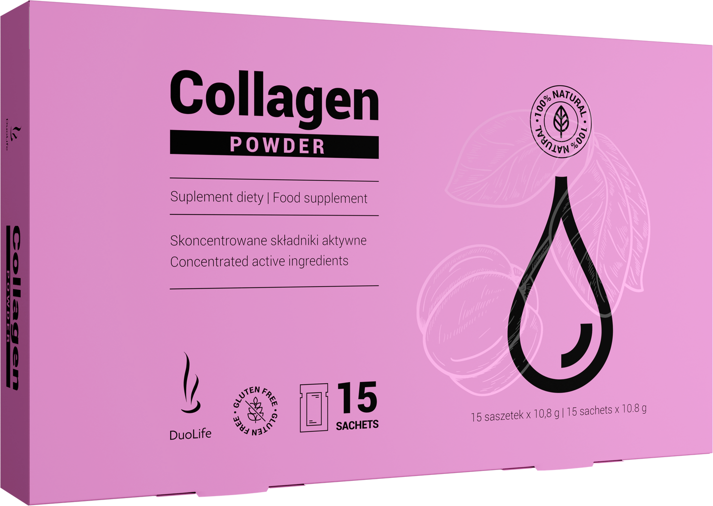 DUOLIFE Collagen Powder (Em pó 15 Saquetas)